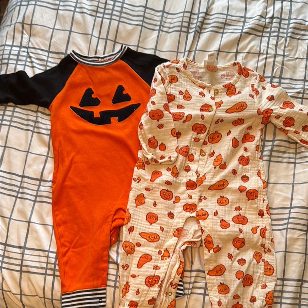 Halloween Pumpkin Kids One Piece Set